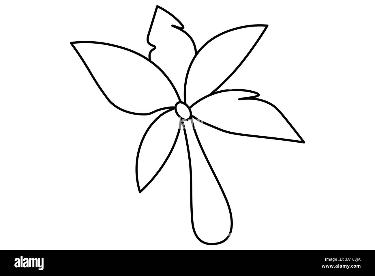 Illustration vectorielle d'art d'une ligne continue d'arbre de palmier Illustration de Vecteur