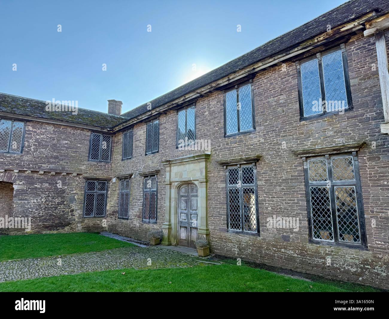 Le manoir Tudor de Tretower court, Powys, pays de Galles - Image de stock capturée avec un smartphone