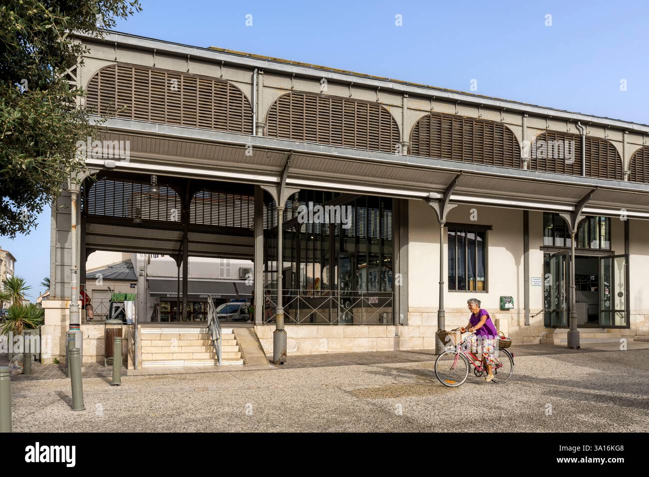 France, Charente maritime, Saintonge, le marché couvert du centre-ville de Marennes Banque D'Images