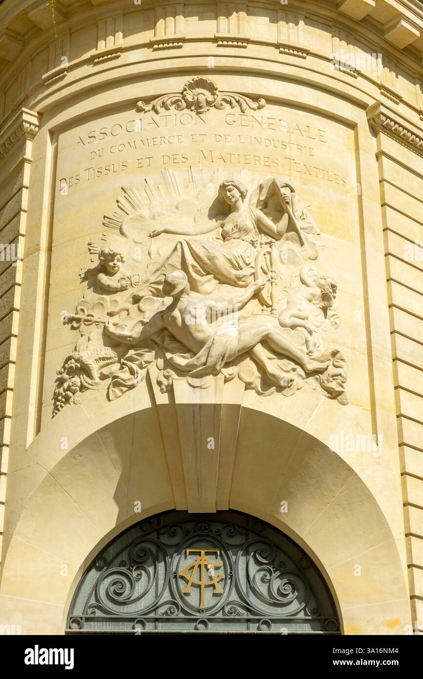 France, Paris, association générale des tissus et des matières premières Banque D'Images