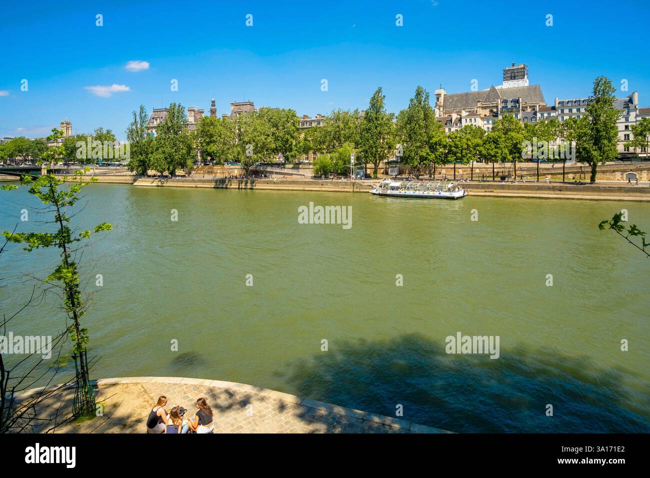 France, Paris, Ile Saint Louis, Quai Bourbon, les quais de Seine classés UNESCO Banque D'Images