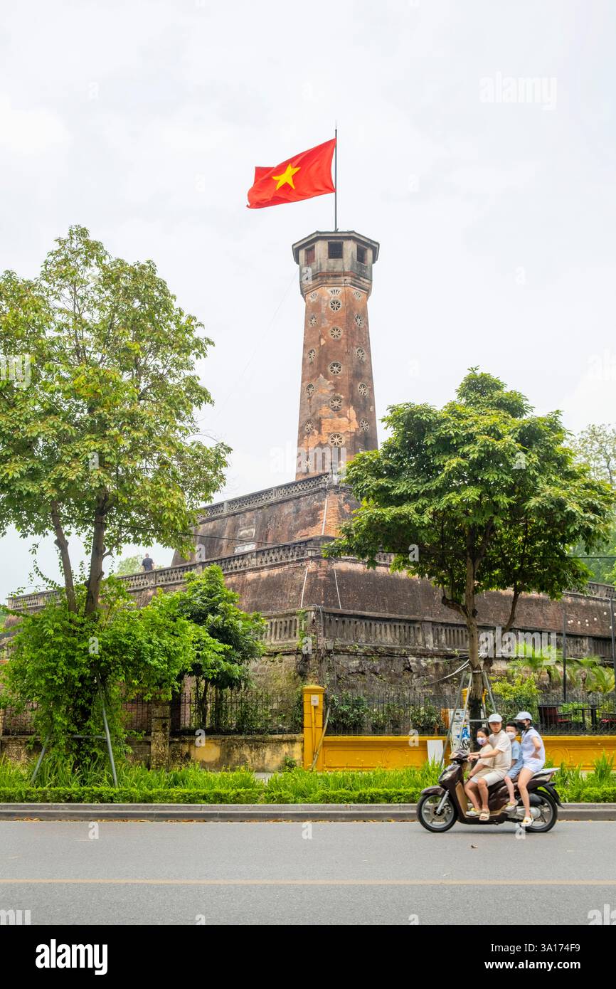 Vietnam, Hanoi, centre-ville, Tour du drapeau, fortification Vauban Banque D'Images
