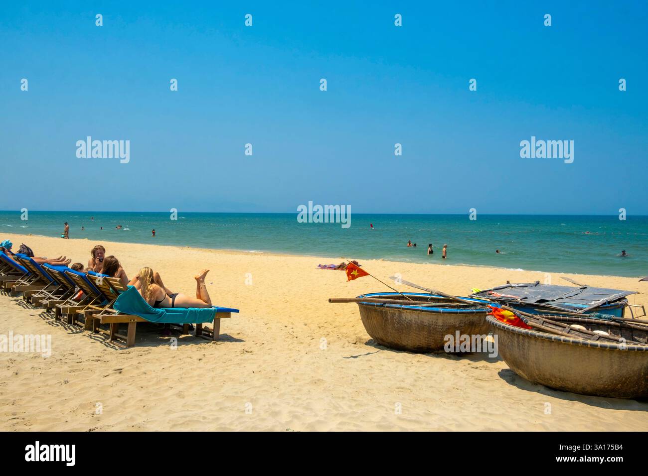 Vietnam, province de Quang Nam, Hoi an, plage d'an Bang Banque D'Images