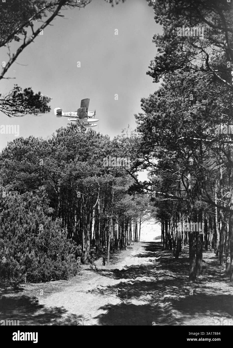 Hydravion Heinkel He 60 au-dessus de Rügen. [traduction automatique] Banque D'Images