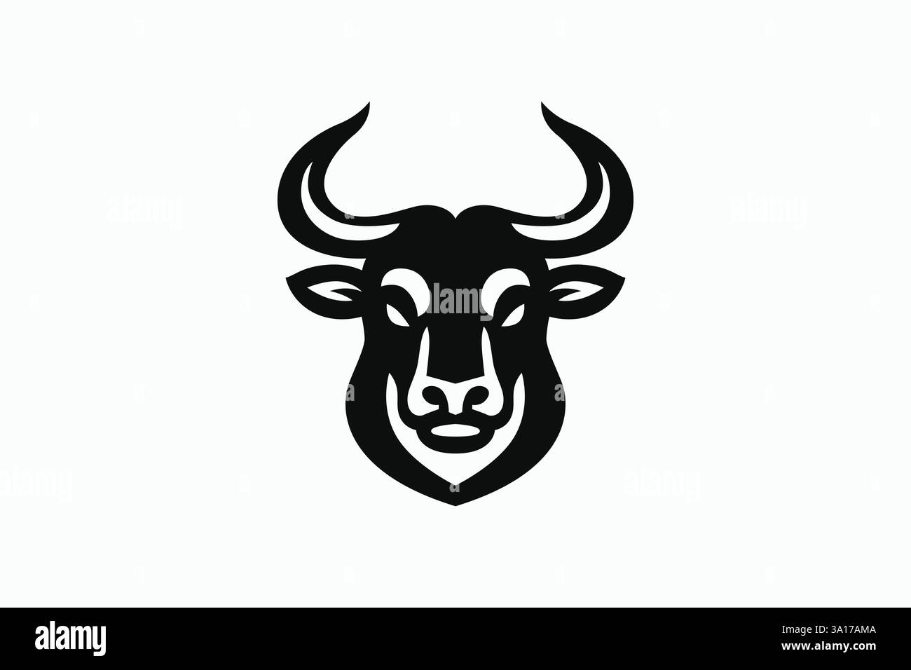 Logo Bold Bull Design avec une silhouette forte et des éléments modernes pour une marque puissante Illustration de Vecteur