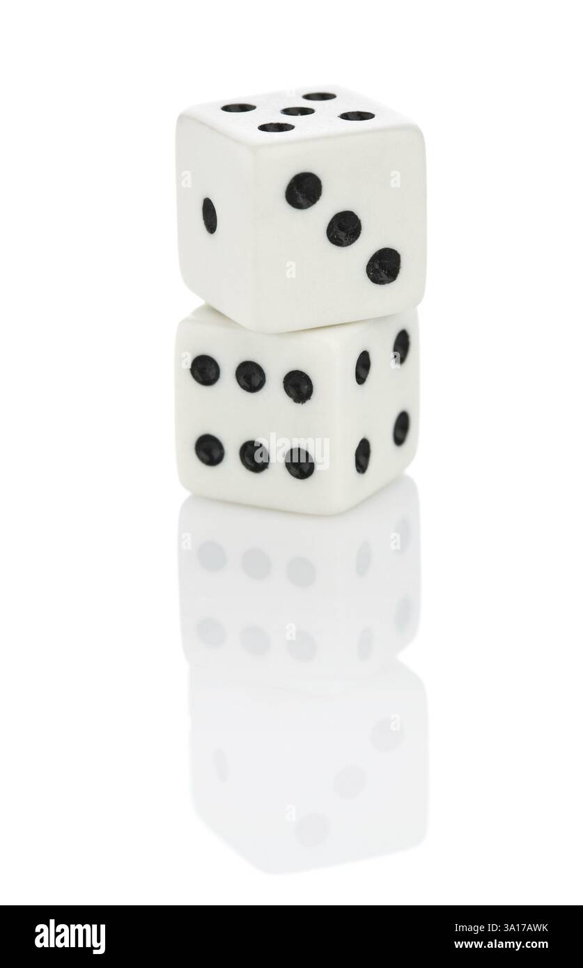 Dés de jeu isolés Banque D'Images