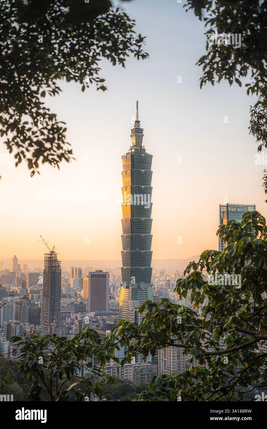 Tour Blick auf den Taipei 101 Banque D'Images