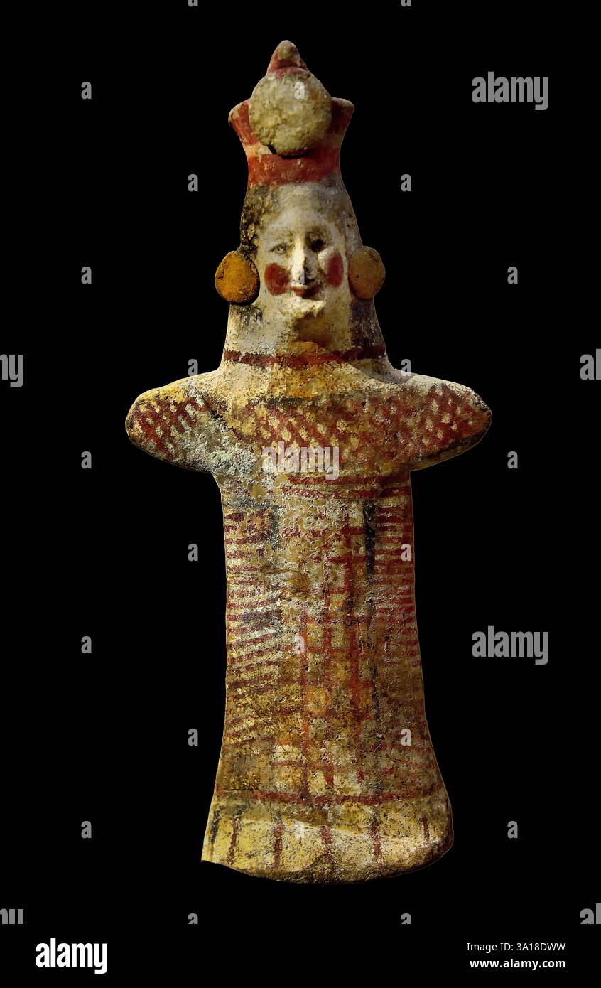 Peint femme, seconde moitié du vie siècle B. C, figure grecque, Grèce, romaine, Italie, 25 cm L'ancienne Méditerranée Banque D'Images