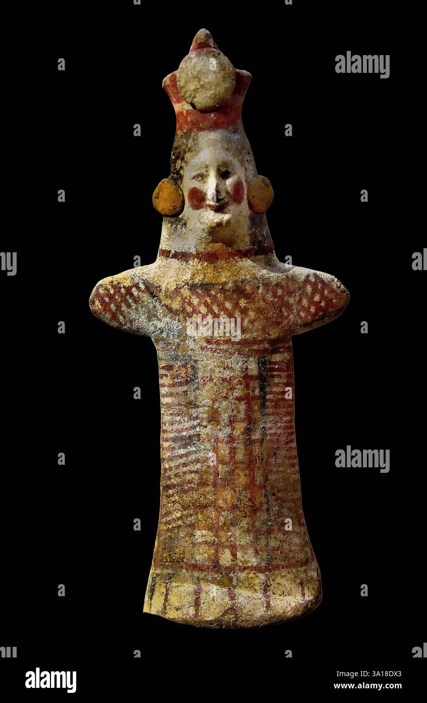 Peint femme, seconde moitié du vie siècle B. C, figure grecque, Grèce, romaine, Italie, 25 cm L'ancienne Méditerranée Banque D'Images