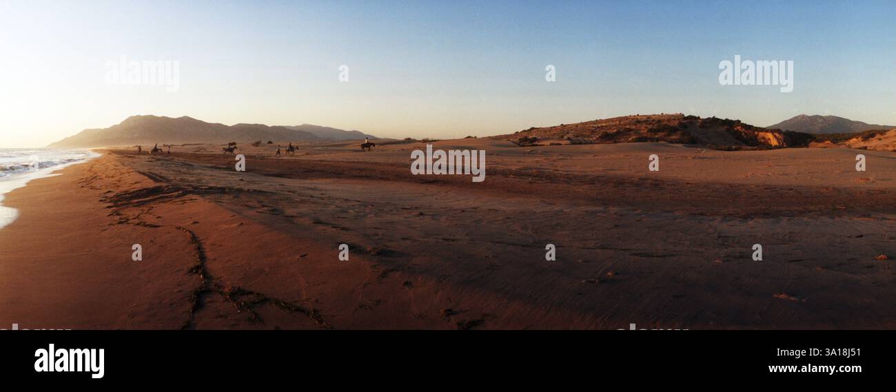 Vue panoramique de Patara Beach, Patara, province d'Antalya, Turquie Banque D'Images