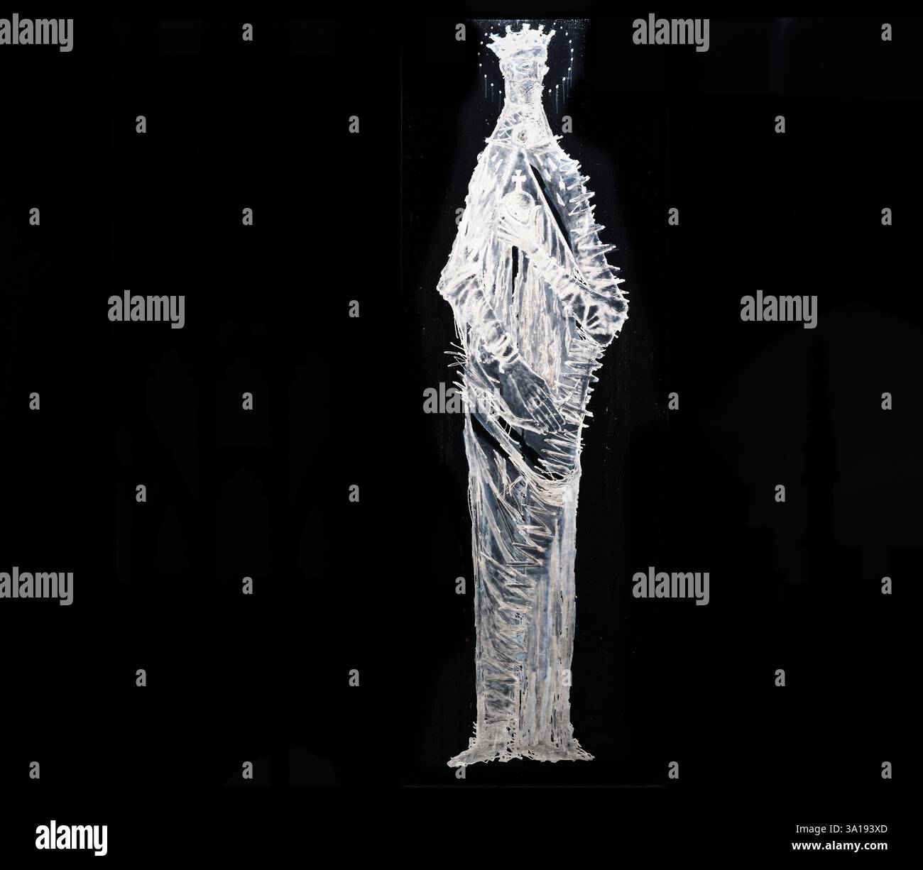 Saint Alfred le Grand (roi des Saxons de l'Ouest), représenté sur la fenêtre de verre ouest gravée à Coventry, en Angleterre. Banque D'Images