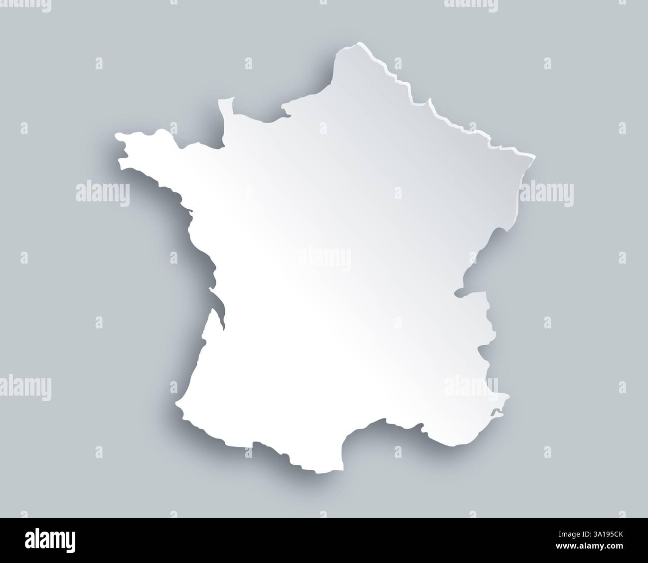 Carte de France Banque D'Images