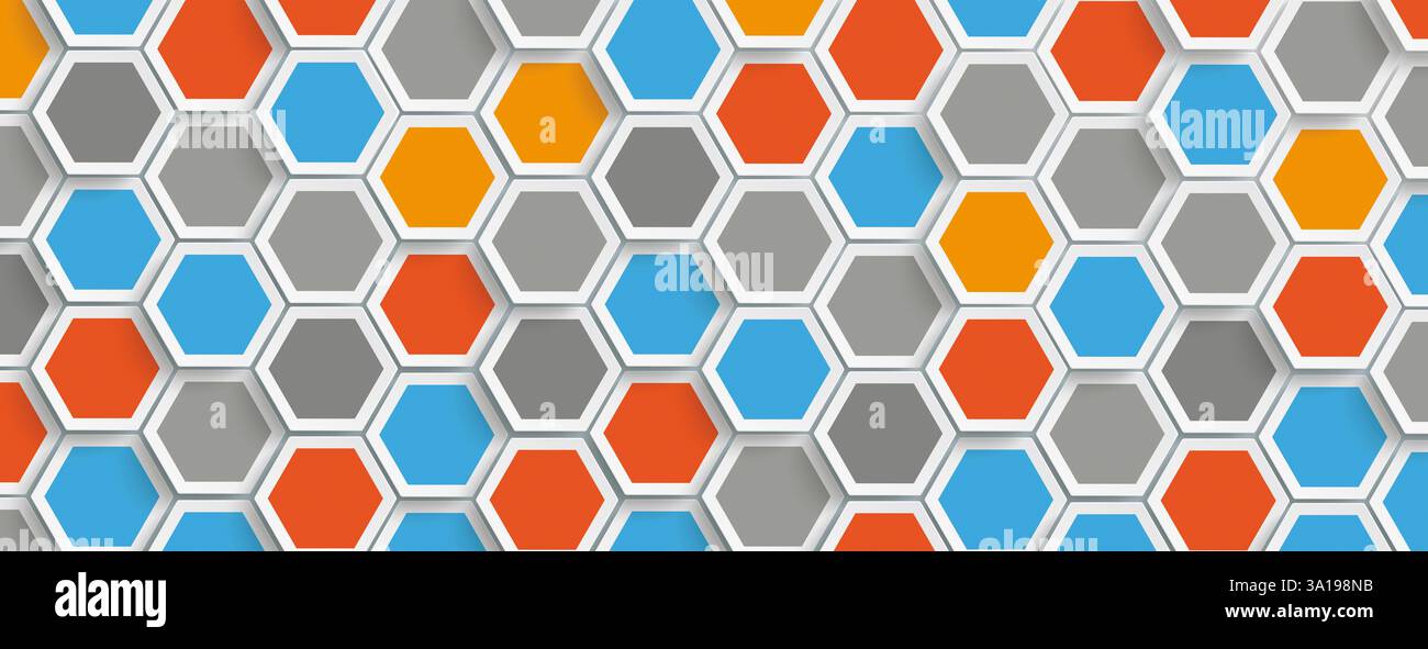 Structure hexagonale sur le fond gris. Banque D'Images