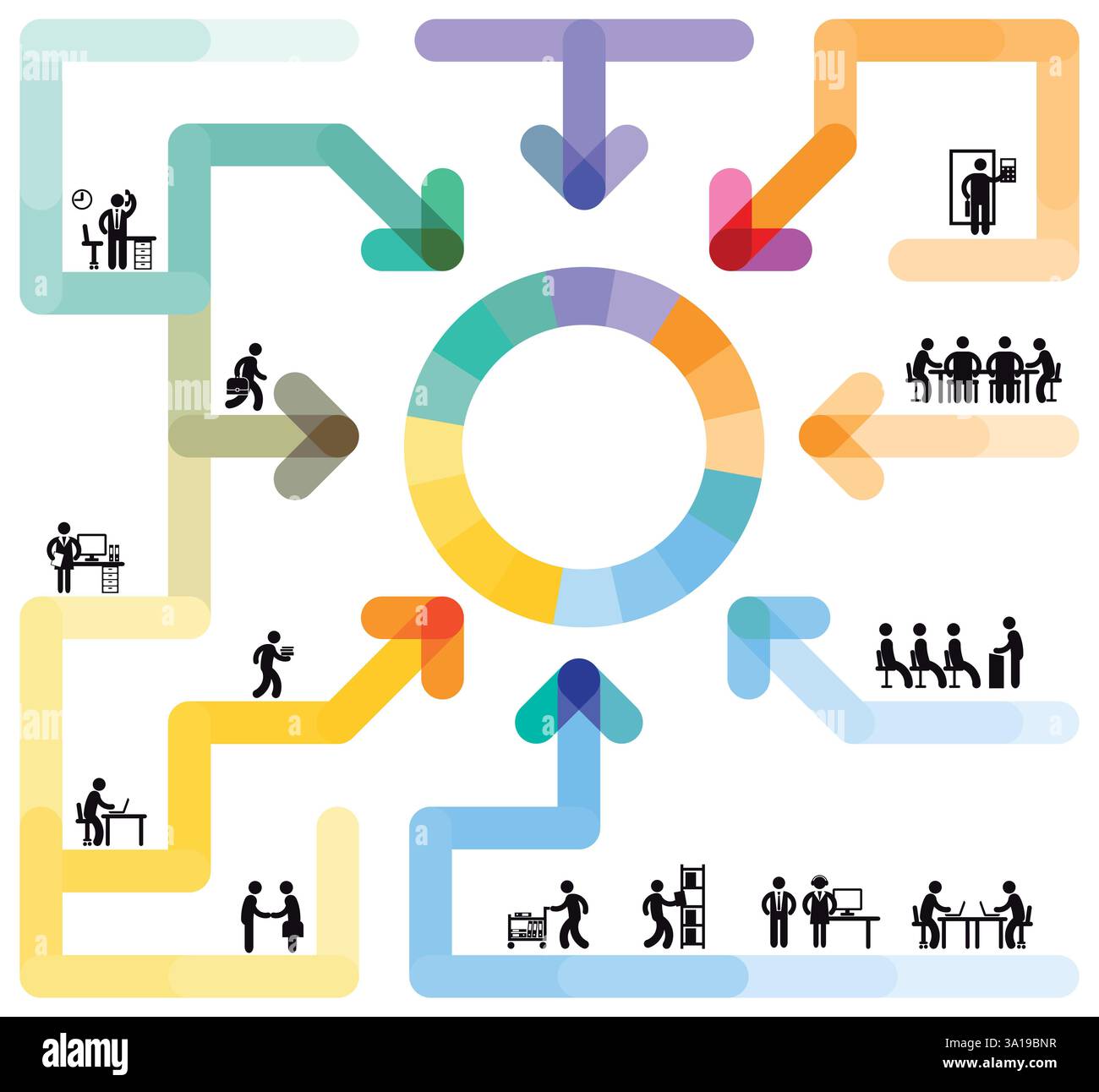 Concepts de travail, réussis ensemble Banque D'Images