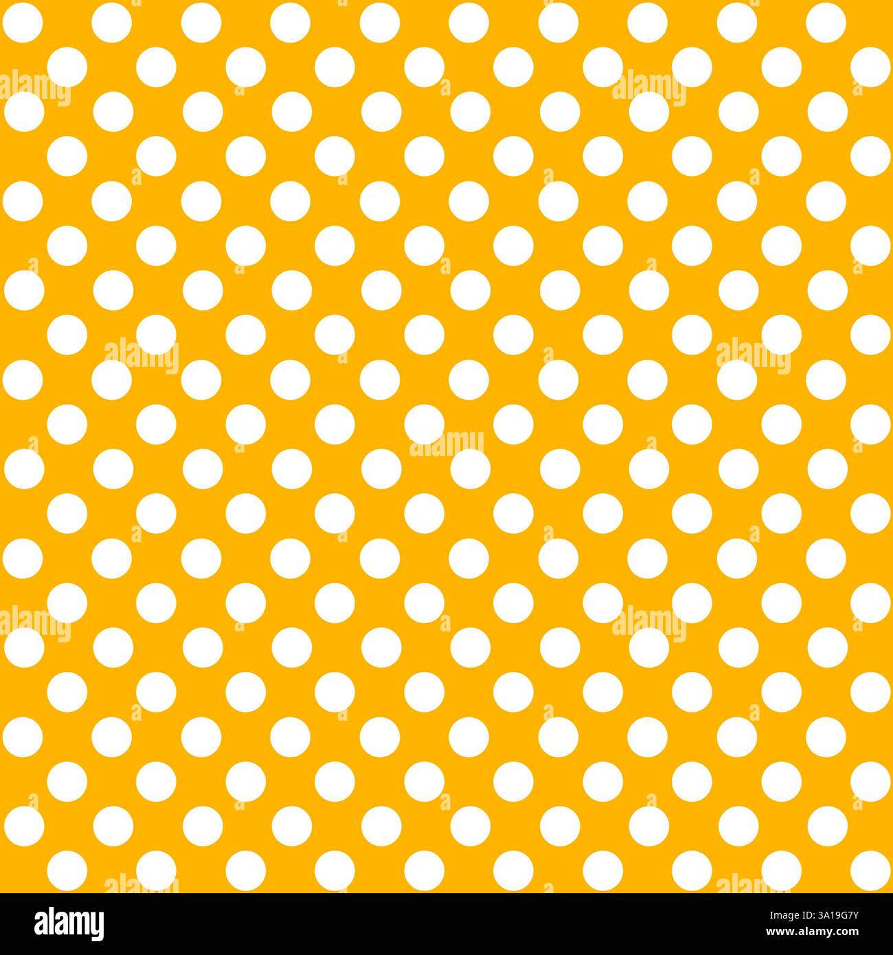Fond orange avec motif de points blancs Banque D'Images