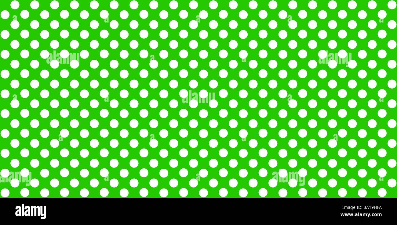 Carte de fond vert sans couture avec des points blancs Banque D'Images
