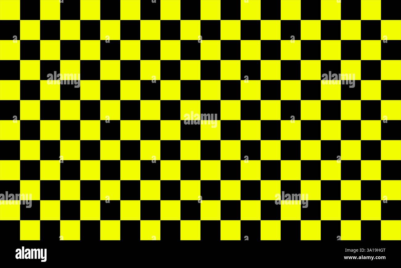 Motif à carreaux sans couture avec des boîtes en noir et jaune Banque D'Images