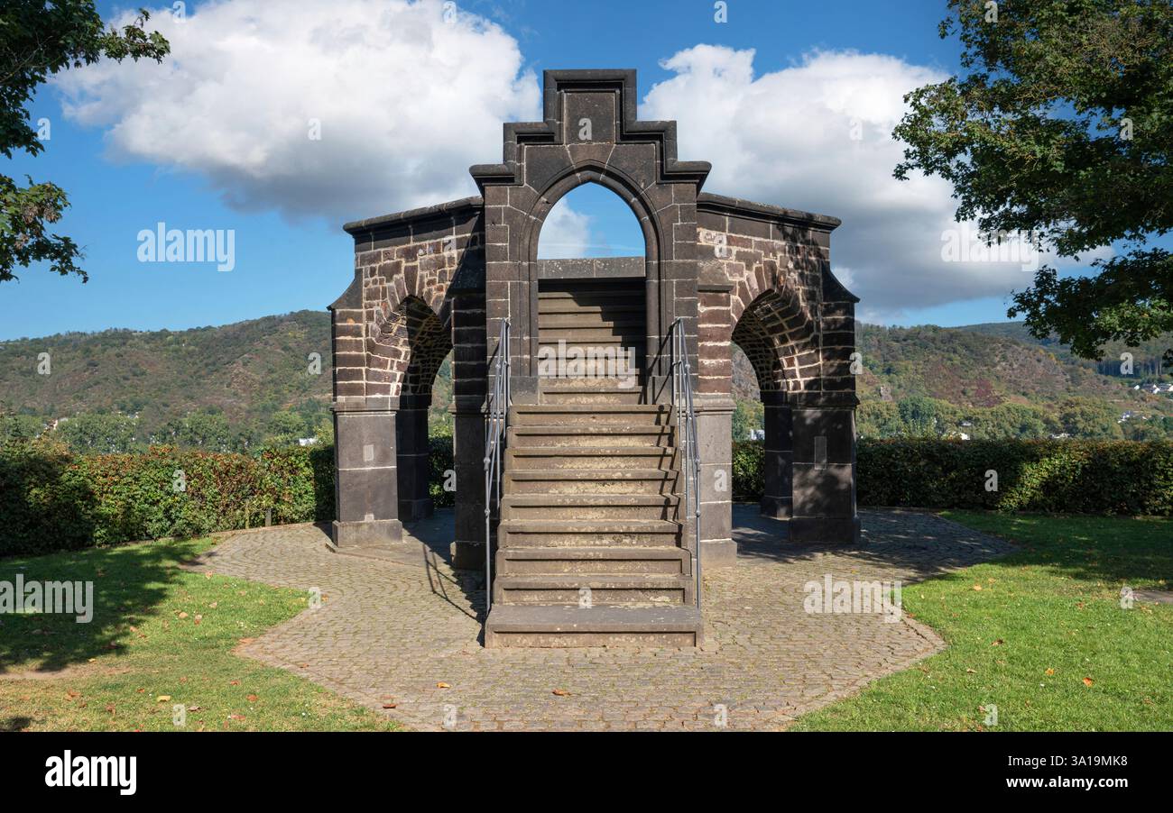 Image panoramique de la chaise Kings près de Rhens, vallée du Rhin, Rhénanie-Palatinat, Allemagne Banque D'Images