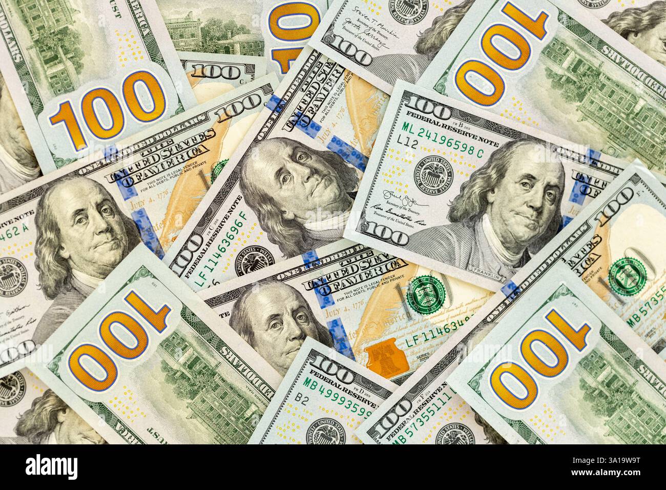Dollars américains. Change de devises. banques et entreprises. Économie des États-Unis. Analyse des marchés et des marchés boursiers. pose à plat. Contexte financier Banque D'Images