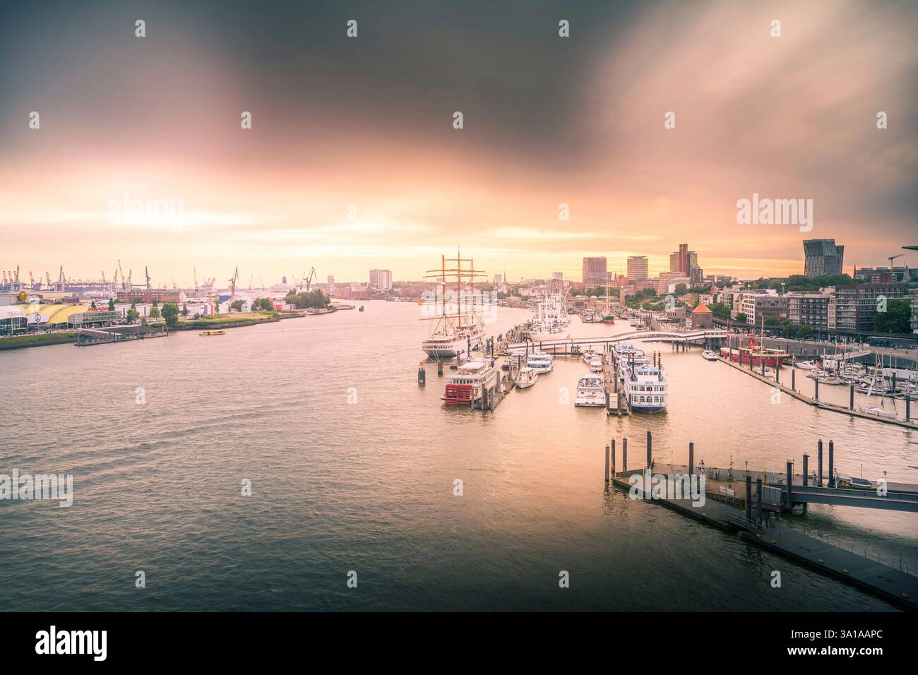Le port de Hambourg, Banque D'Images
