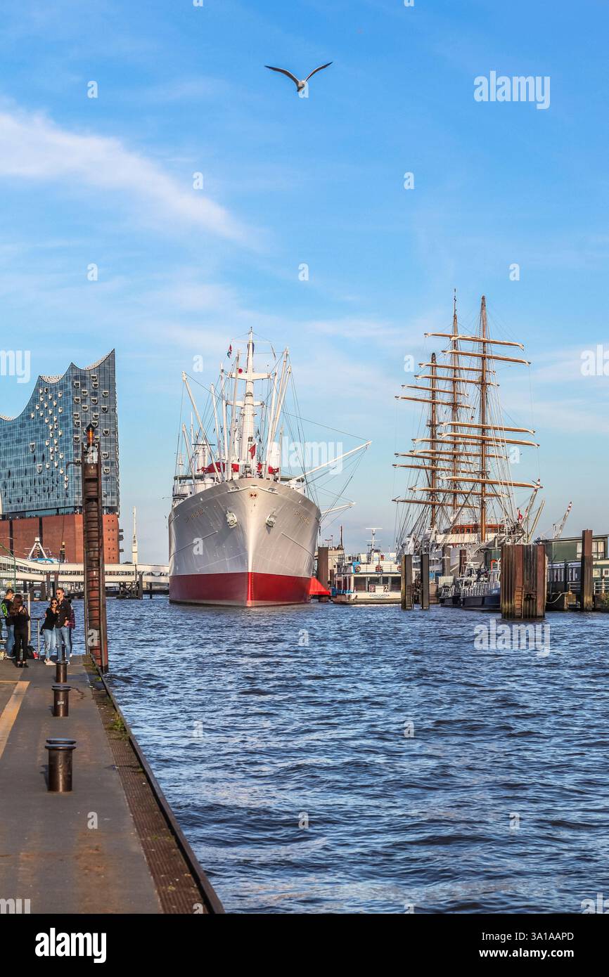 Le port de Hambourg, Banque D'Images