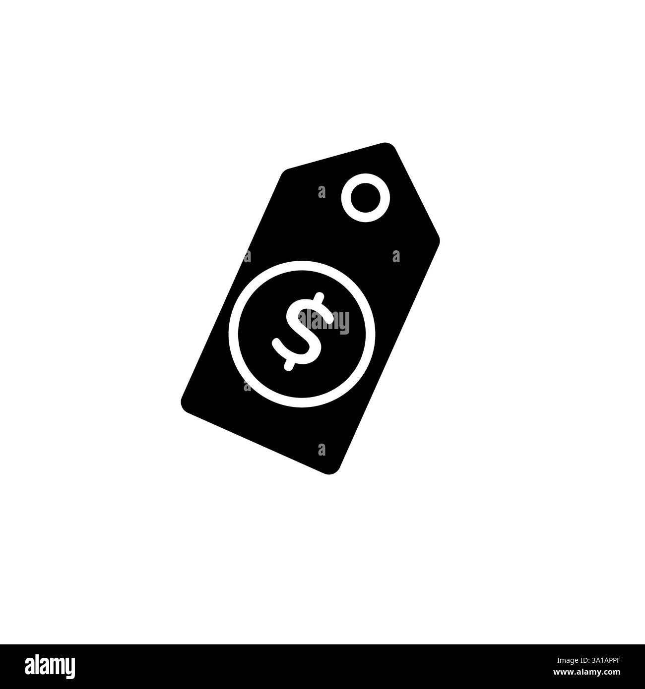 Icône d'étiquette de prix avec symbole dollar symbolisant le coût ou la valeur d'un article en noir et blanc simple Illustration de Vecteur Icône d'étiquette de prix avec symbole dollar symbolisant le coût ou la valeur d'un article en noir et blanc simple Illustration de Vecteur