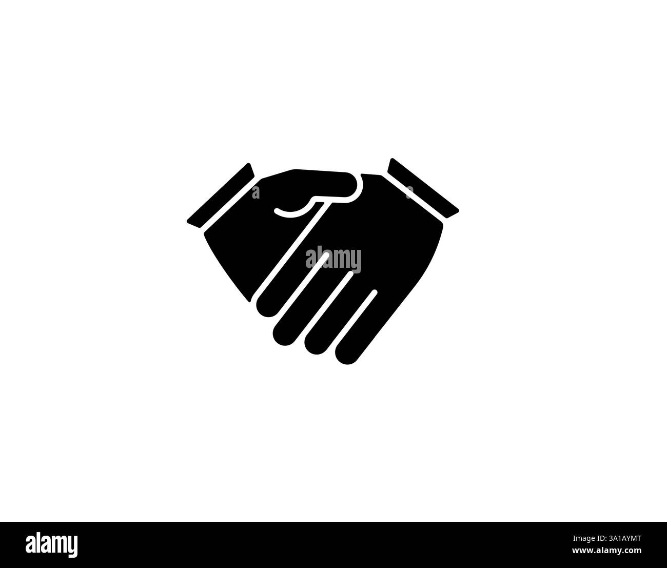 Symbole du travail d'équipe et de l'amitié représenté par un simple graphique de poignée de main Illustration de Vecteur