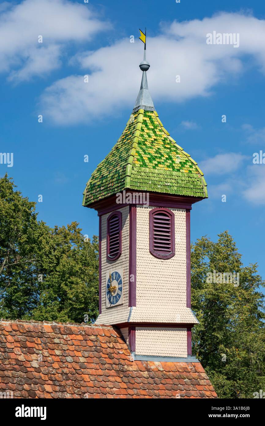 Tübingen - Weilheim - Kressbach, chapelle du château, le château de Kressbach a été construit en 1766/67 pour les barons de Saint-André. Le château abrite le siège de DKMS, le centre allemand des donneurs de moelle osseuse. Le domaine est une propriété privée, mais peut être entré à vos propres risques. Banque D'Images