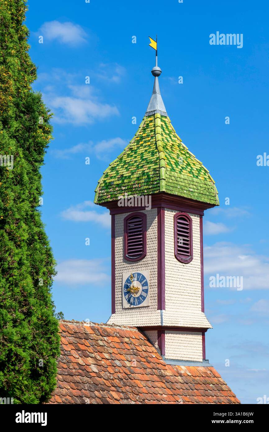 Tübingen - Weilheim - Kressbach, chapelle du château, le château de Kressbach a été construit en 1766/67 pour les barons de Saint-André. Le château abrite le siège de DKMS, le centre allemand des donneurs de moelle osseuse. Le domaine est une propriété privée, mais peut être entré à vos propres risques. Banque D'Images