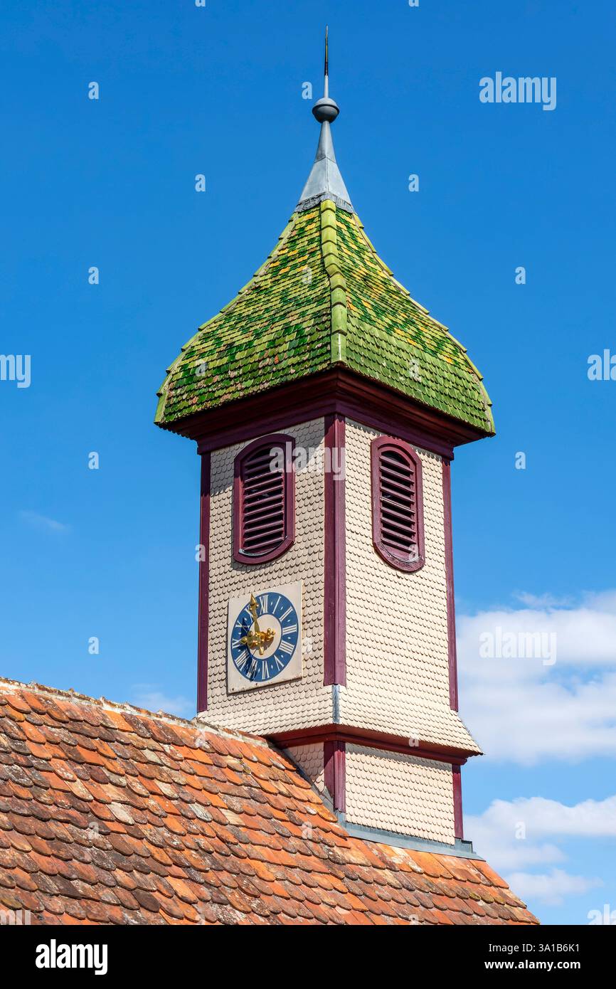 Tübingen - Weilheim - Kressbach, chapelle du château, le château de Kressbach a été construit en 1766/67 pour les barons de Saint-André. Le château abrite le siège de DKMS, le centre allemand des donneurs de moelle osseuse. Le domaine est une propriété privée, mais peut être entré à vos propres risques. Banque D'Images