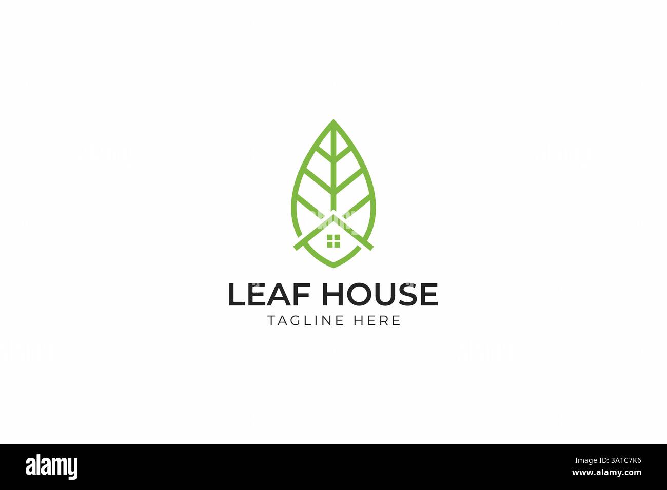 Leaf House logo pour Business nature et environnement promoteur immobilier Illustration de Vecteur