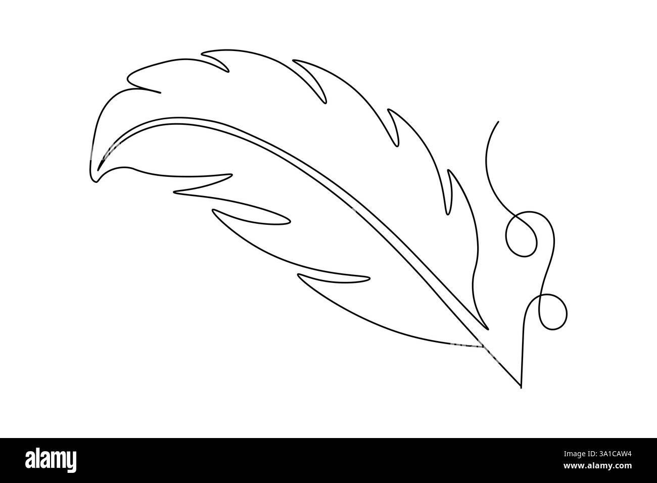 Plume d'oiseau dessin d'art continu d'une ligne et blanc noir de l'icône de vecteur d'illustration Illustration de Vecteur Plume d'oiseau dessin d'art continu d'une ligne et blanc noir de l'icône de vecteur d'illustration Illustration de Vecteur