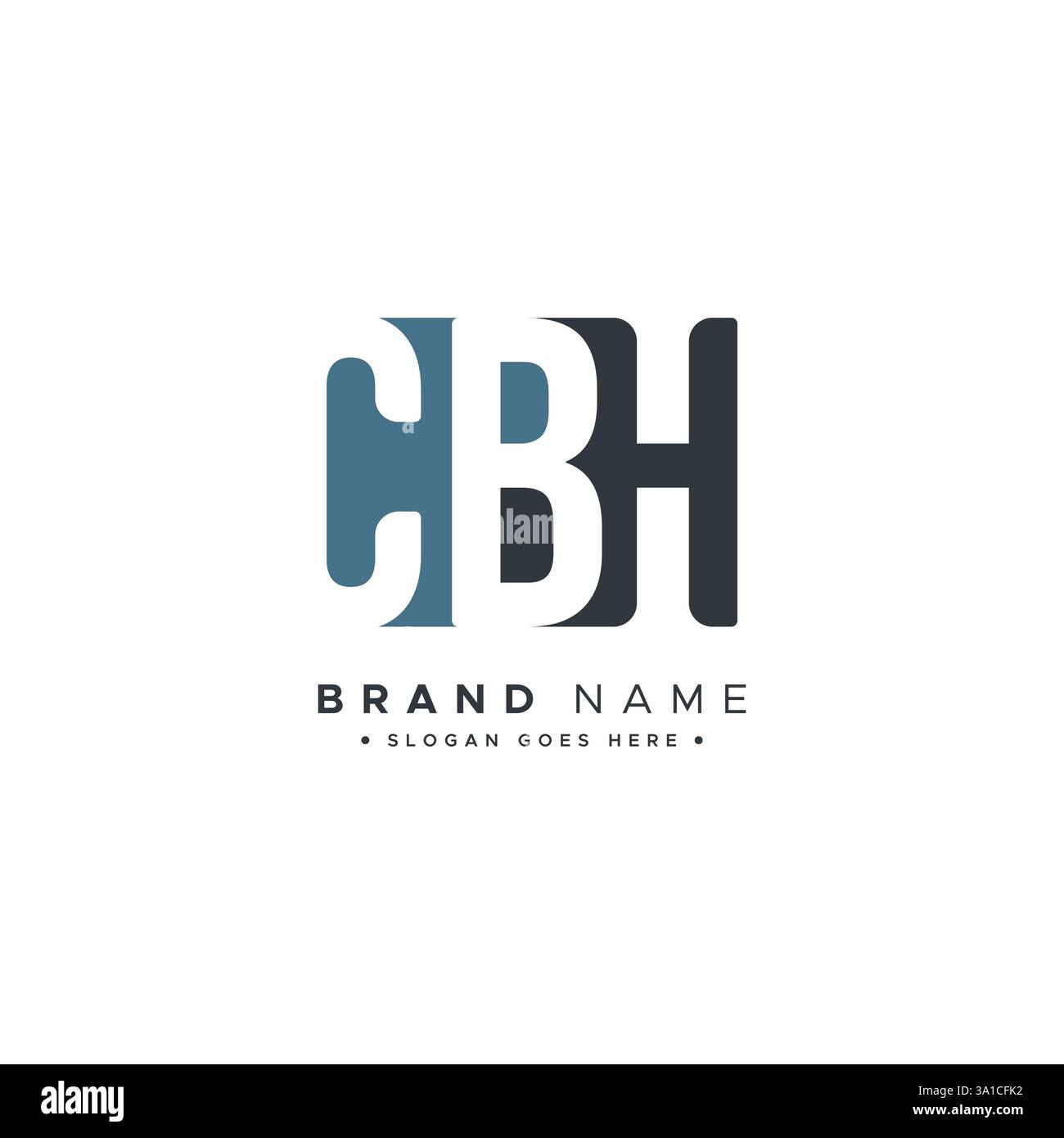 Modèle de logo vectoriel CBH - icône créative pour les lettres initiales C, B et H. Illustration de Vecteur