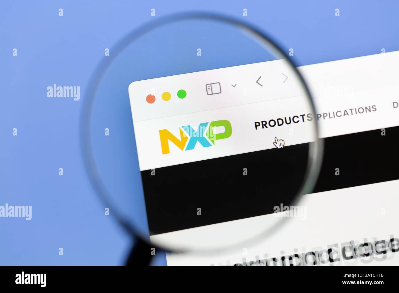 Ostersund, Suède - 8 février 2025 : site Web de NXP Semiconductors. Banque D'Images
