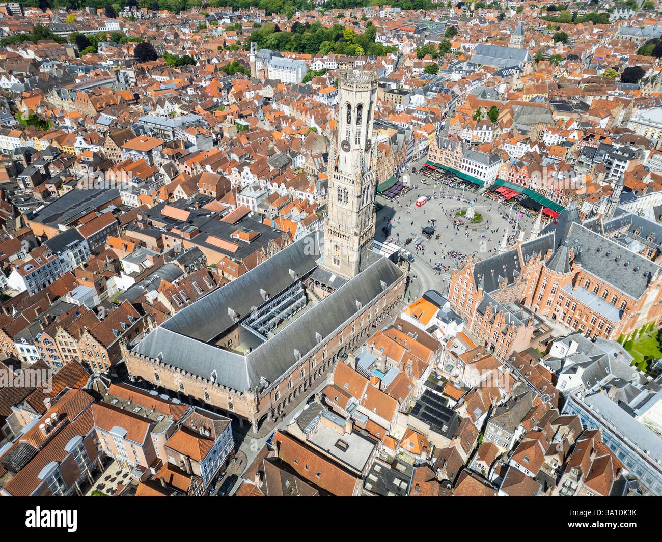 Beffroi de Bruges, place du marché, Bruges, Belgique Banque D'Images