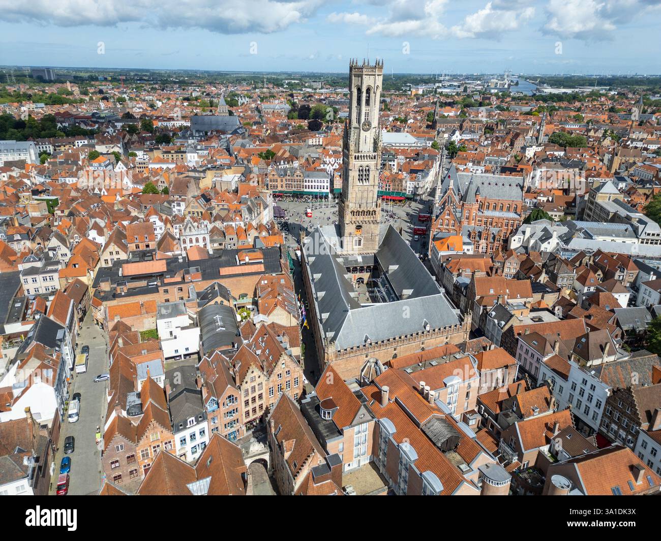 Beffroi de Bruges, Bruges, Belgique Banque D'Images