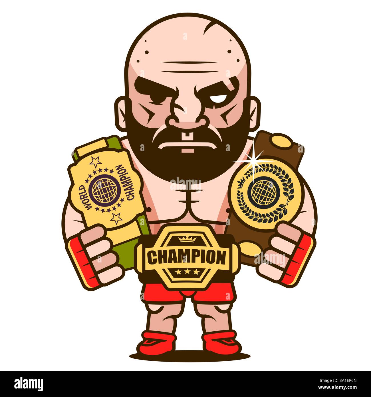 Ensemble de lutteurs mexicains avec masque Battle Acrobat Fighter Lucha libre, différentes formes, dessin animé d'illustration vectorielle plate Illustration de Vecteur