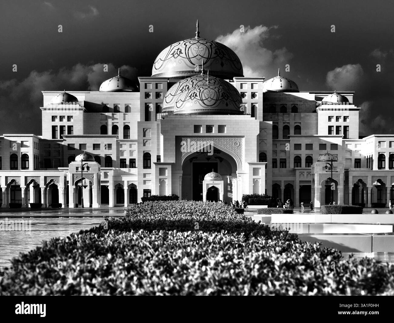 Noir et blanc de l'architecture arabe Banque D'Images