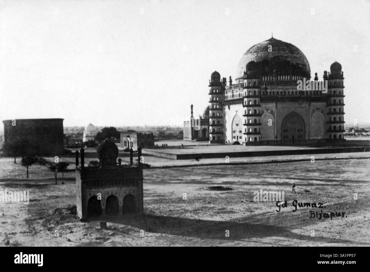 Carte postale ancienne de Gol Gumbaz, Bijapur, Karnataka, Inde, Asie Banque D'Images