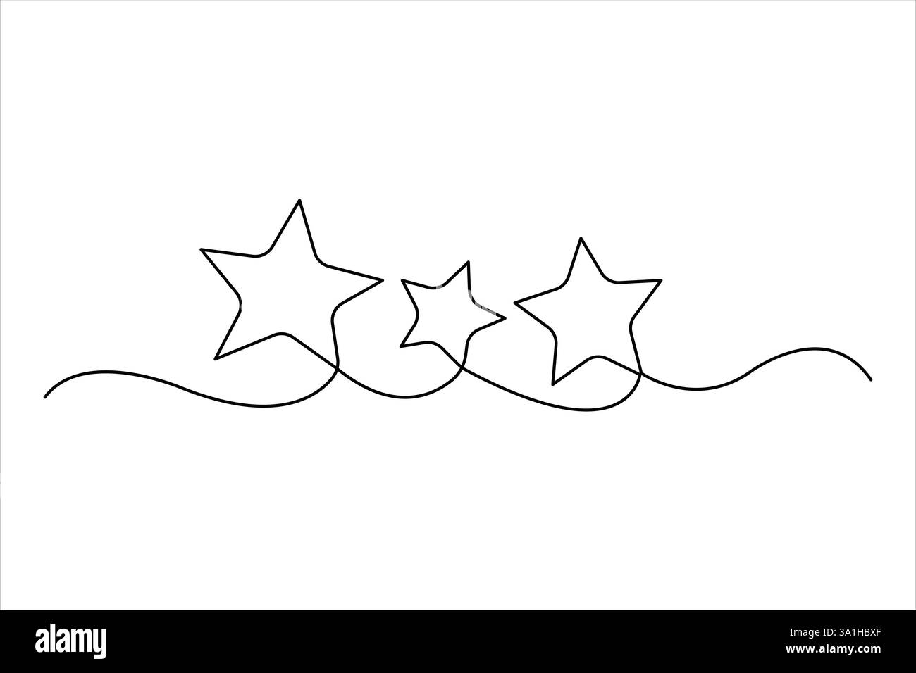 Étoile de Noël. Symbole religieux chrétien de dessin continu d'art à une ligne. Symbolisez également les souhaits de Noël Illustration de Vecteur