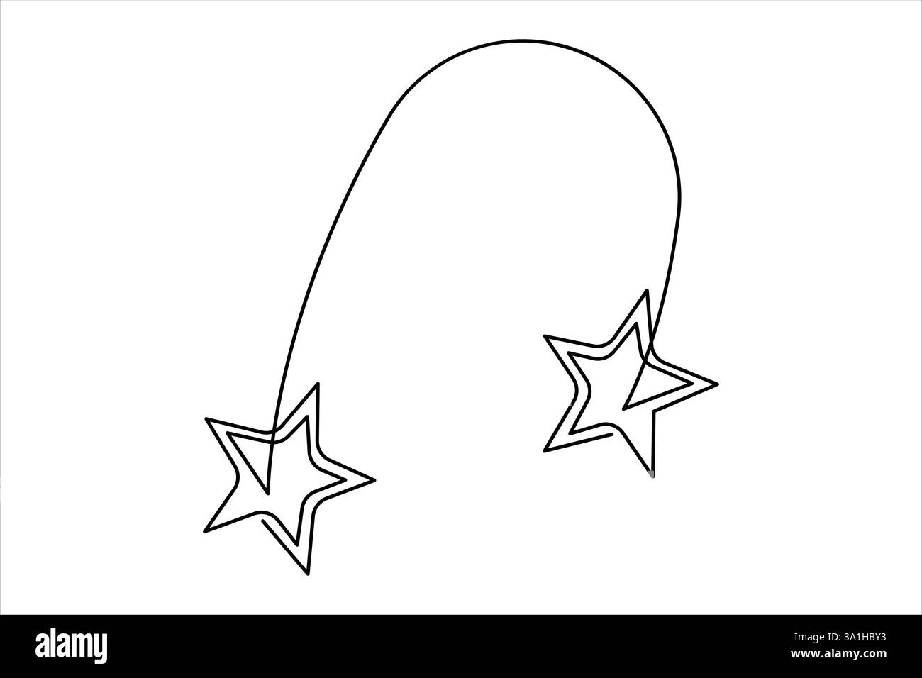 Étoile de Noël. Symbole religieux chrétien de dessin continu d'art à une ligne. Symbolisez également les souhaits de Noël Illustration de Vecteur
