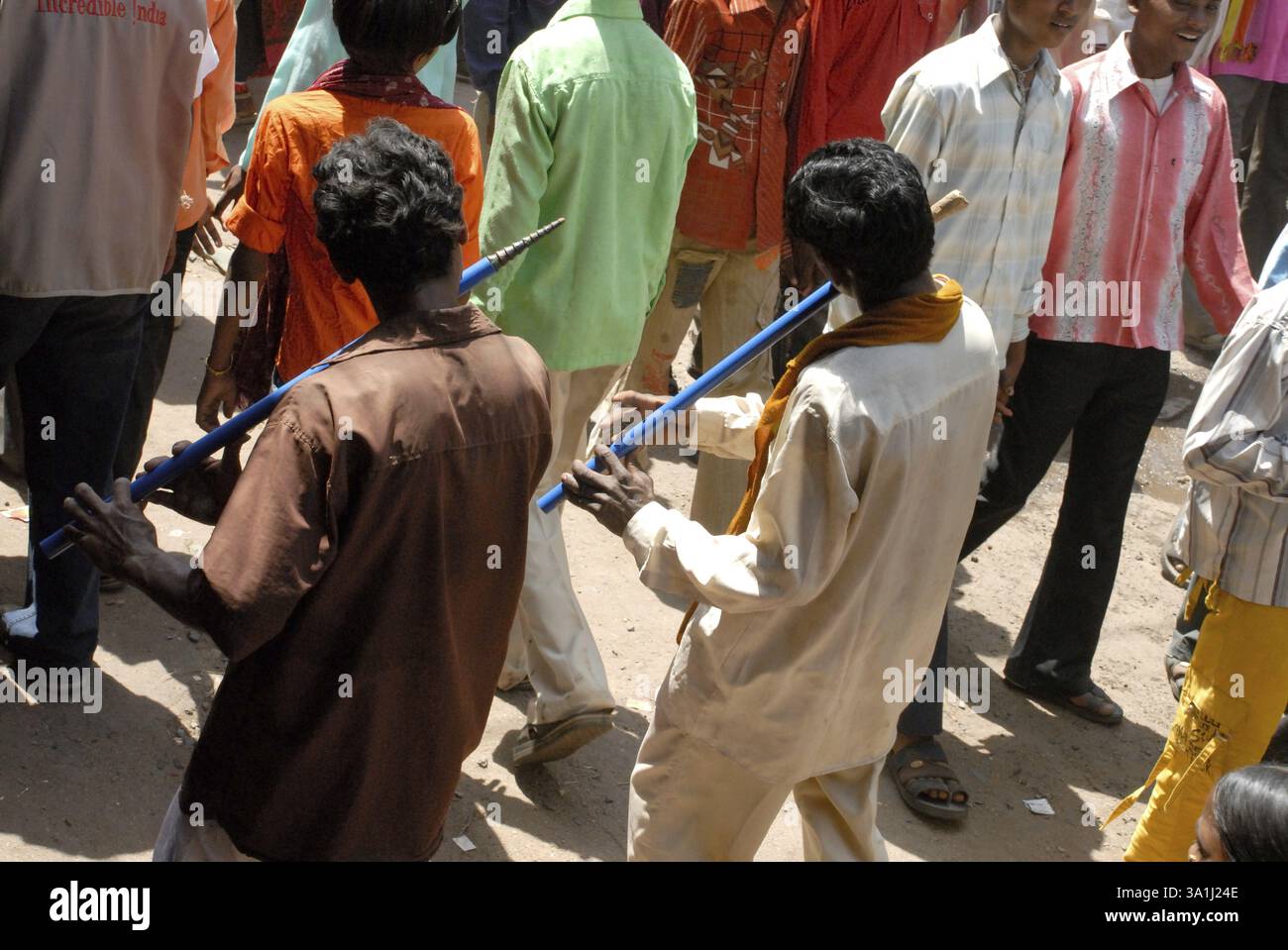La danse du festival sacré, quartier Vadodara, Gujarat, Inde, Asie Banque D'Images