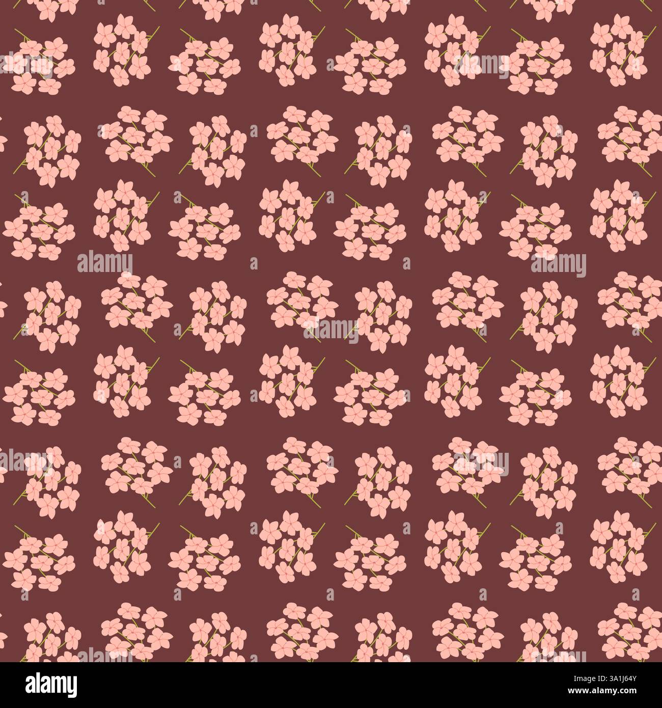 Modèle sans couture de fleurs roses sur fond marron. Illustration de Vecteur Modèle sans couture de fleurs roses sur fond marron. Illustration de Vecteur