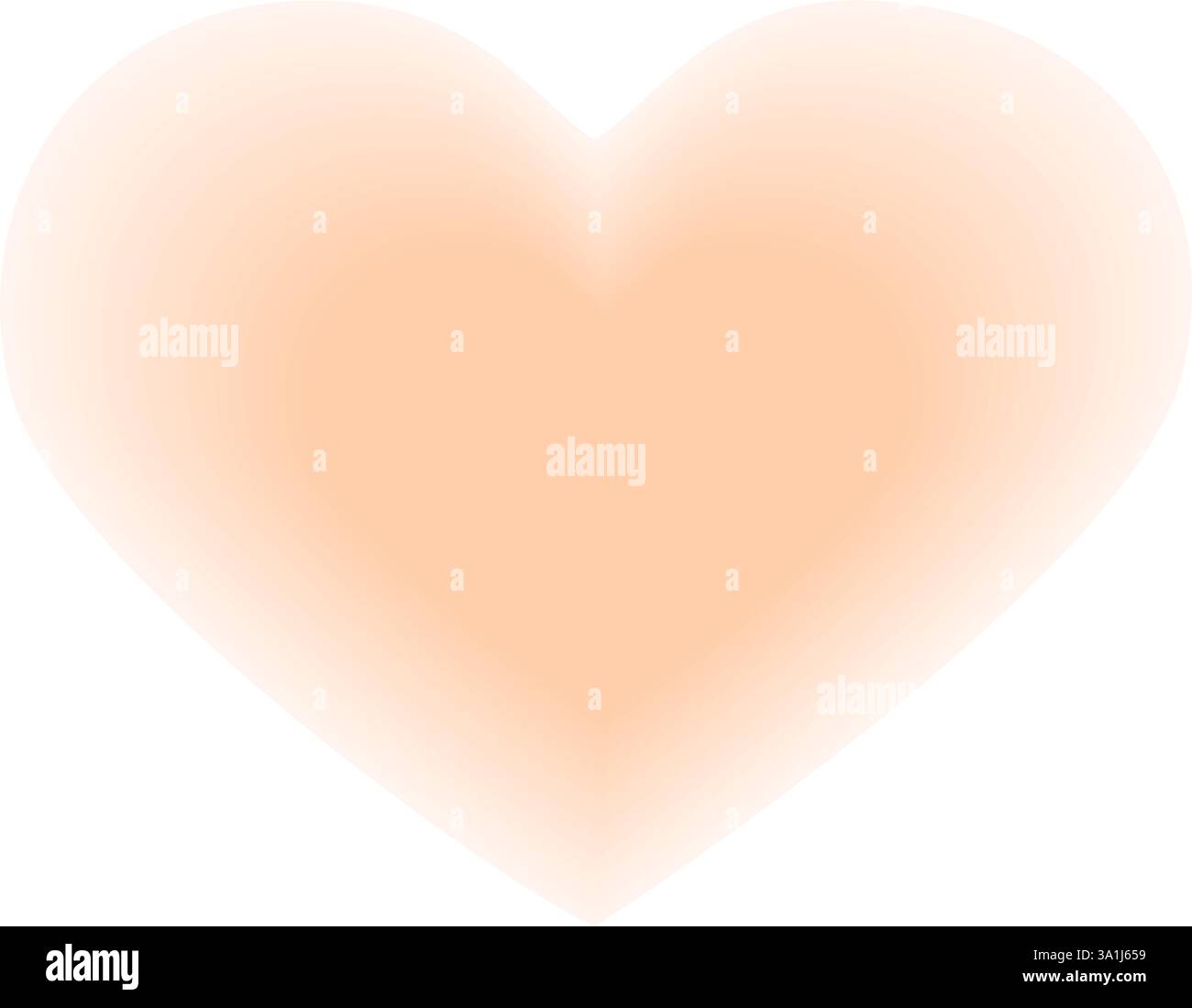 Forme de coeur floue dans le style y2k. Dégradé élément d'amour tendance pour carte de voeux et affiche pour la Saint-Valentin. Illustration de Vecteur