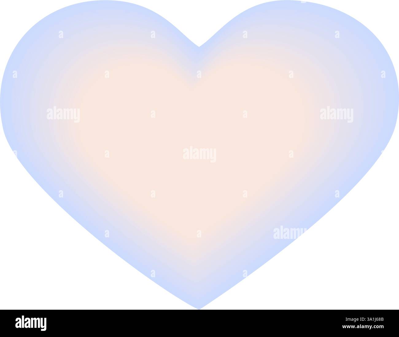 Forme de coeur floue dans le style y2k. Dégradé élément d'amour tendance pour carte de voeux et affiche pour la Saint-Valentin. Illustration de Vecteur