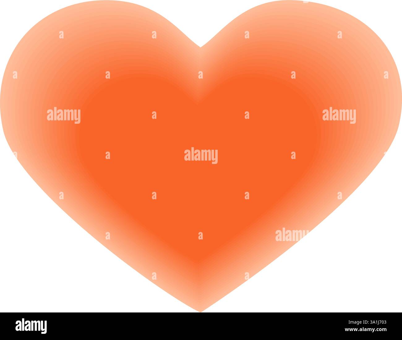 Forme de coeur floue dans le style y2k. Dégradé élément d'amour tendance pour carte de voeux et affiche pour la Saint-Valentin. Illustration de Vecteur