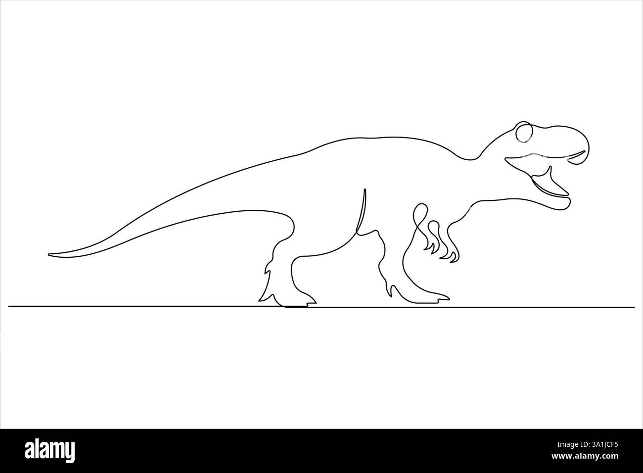 Dessin d'art continu d'une ligne de dinosaure brachiosaurus illustration vectorielle de contour Illustration de Vecteur