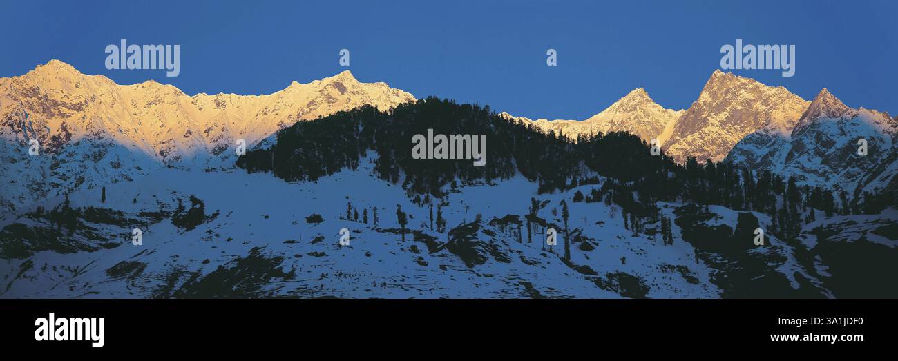 Sunbeam sur le pic, Inde panaramique Banque D'Images