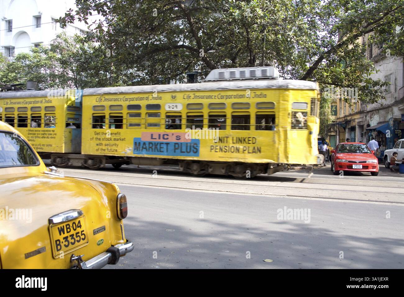 Tramway ancienne voie de service de navettage, Calcutta Naw Kolkata, Bengale occidental, Inde, Asie Banque D'Images