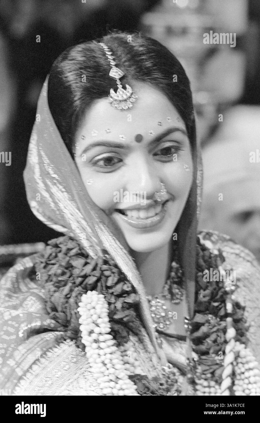 Cérémonie de mariage de Nita Ambani et Mukesh Ambani fils de Dhirubhai Ambani le propriétaire de Reliance industries, Bombay Naw Mumbai, Maharashtra, Inde NA M Banque D'Images